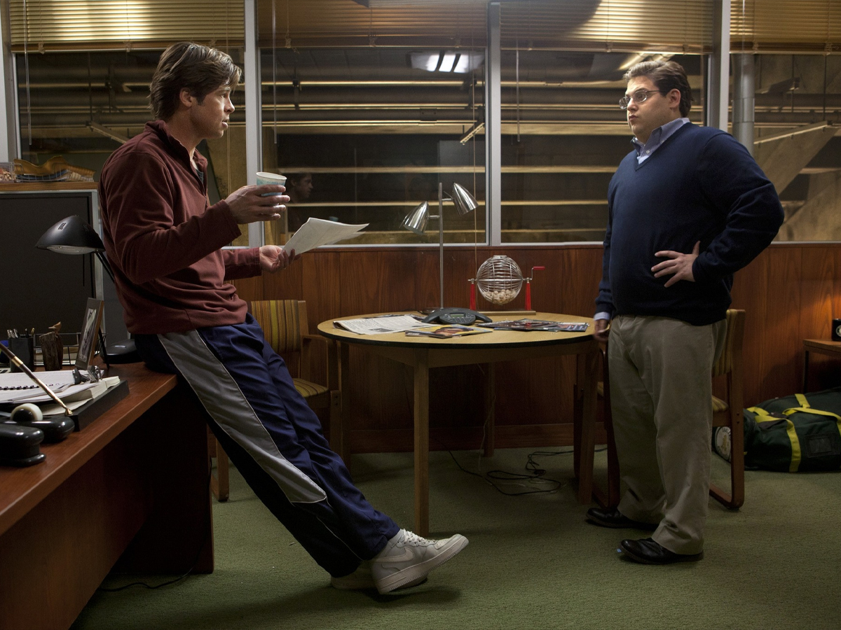 Brad Pitt and Jonah Hill in 'Moneyball' (2011)