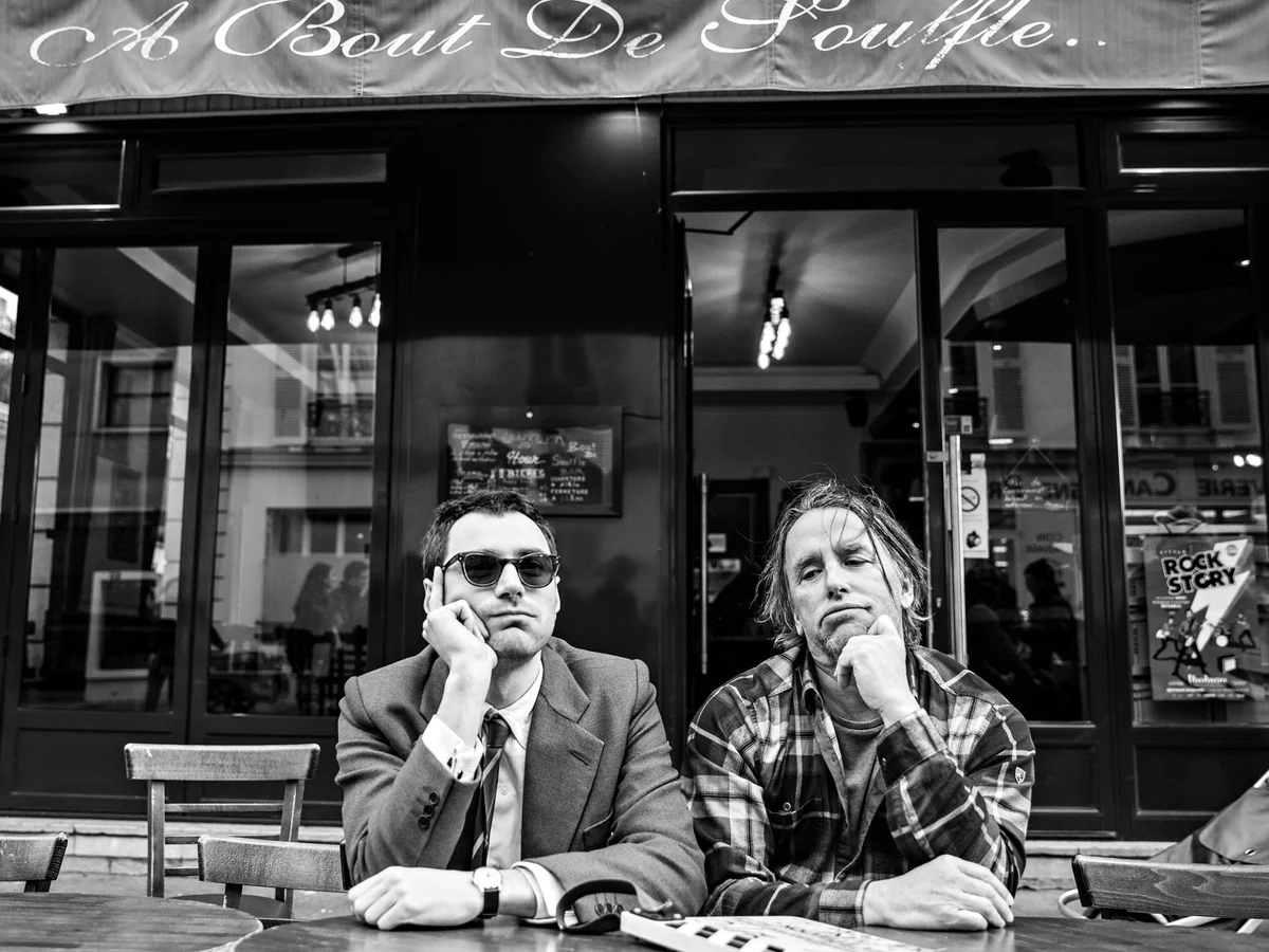 Guillaume Marbeck and Richard Linklater for 'Nouvelle Vague' (2025) | Image: Netflix