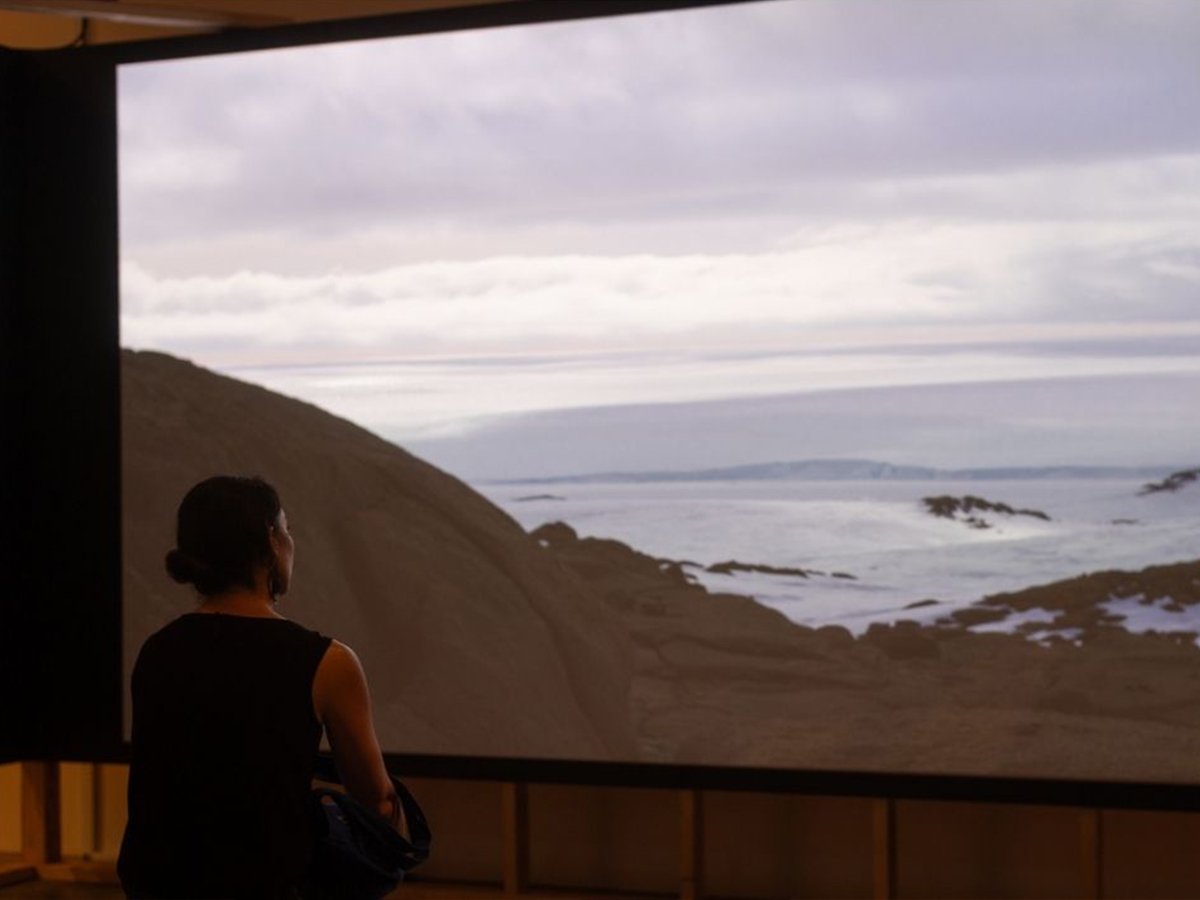 Installation view, Polly Stanton, 'Edgelands', 2026, in 'Creative Antarctica: Australian Artists and Writers in the Far South, 2026, Design Hub Gallery