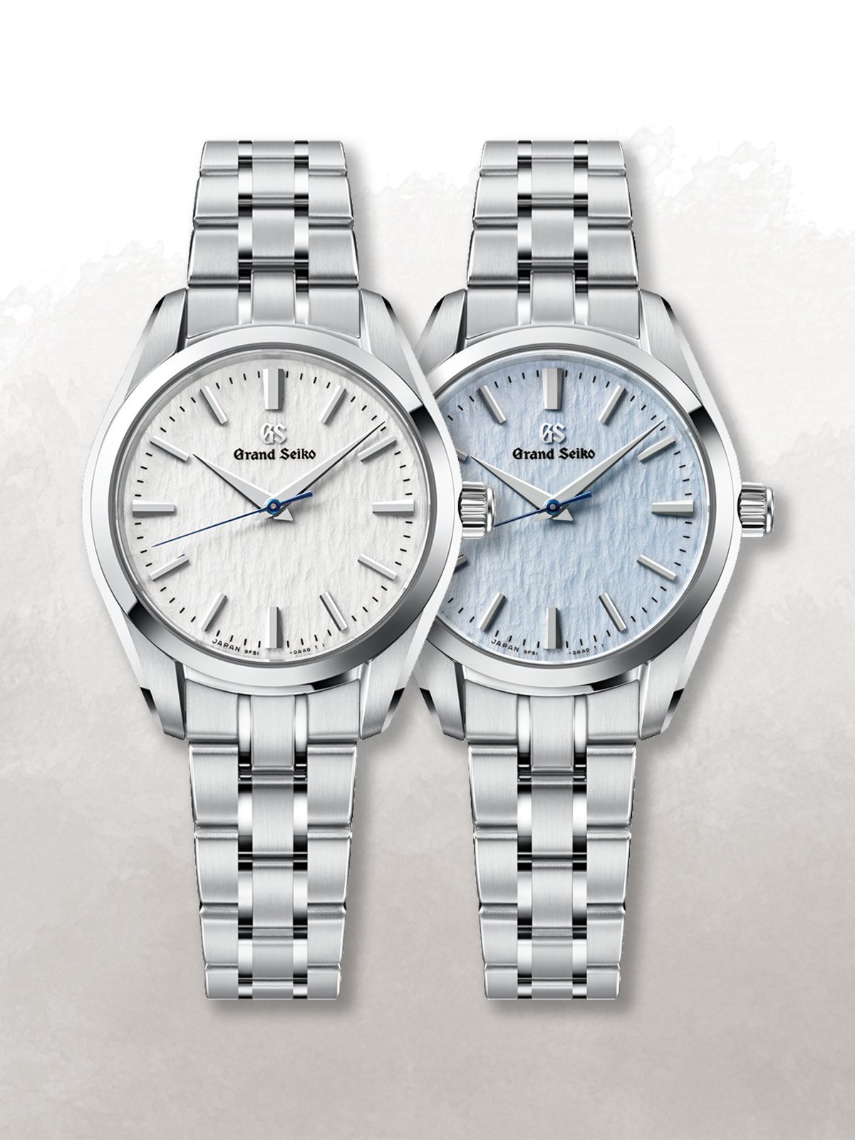 Grand Seiko Ref. SBGX359 Snowflake (L) and Grand Seiko Ref. SBGX361 Skyflake (R)