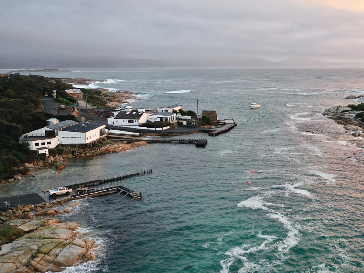 Waubs Harbour Distillery is housed within a former oyster hatchery in Bicheno, Tasmania | Image: Waubs Harbour Distillery
