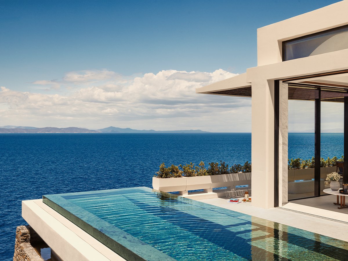 One bedroom villa terrace at One&Only Kéa Island in Greece | Image: One&Only