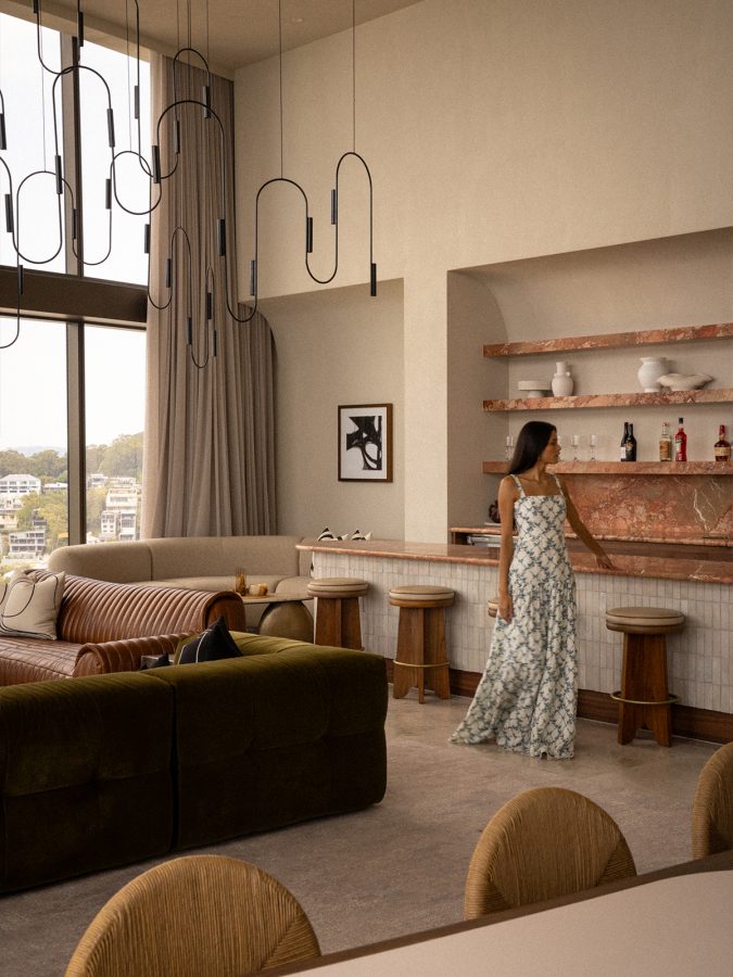 Living room at Sky House Mondrian Gold Coast | Image: Mondrian