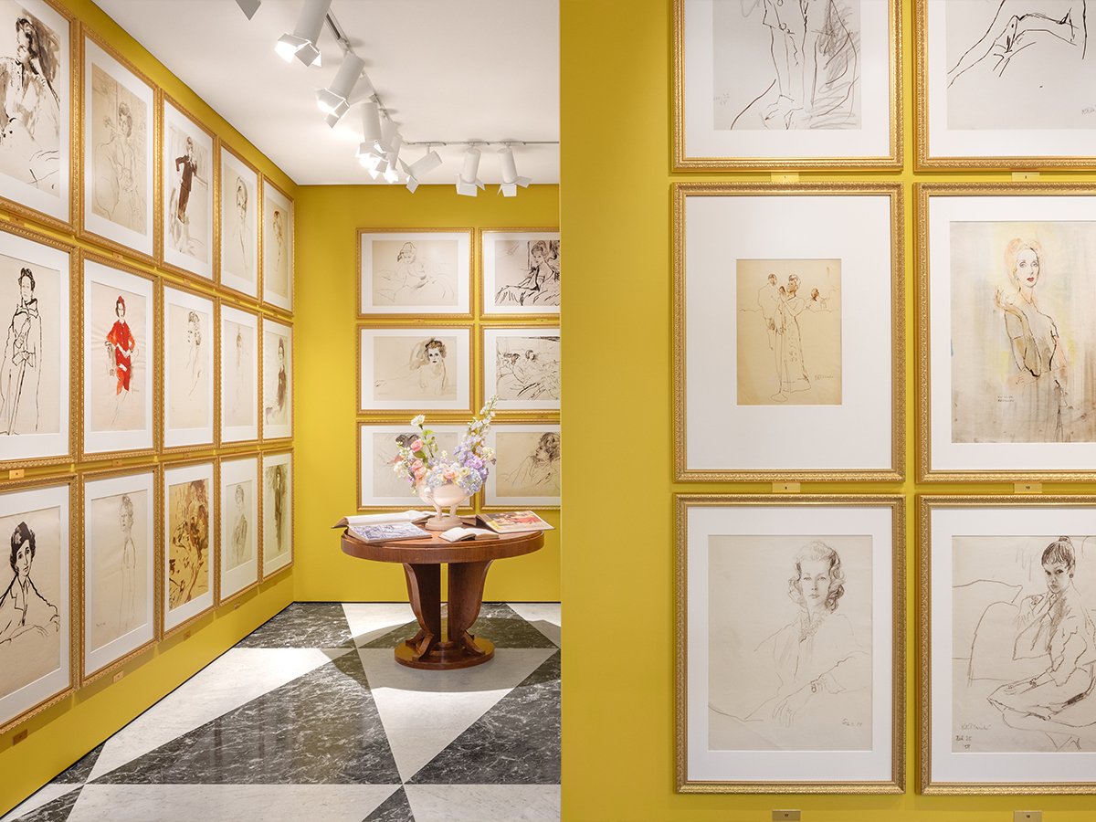 'The Women of René Bouché' Exhibition at Acne Paper Palais Royal | Image: Acne Studios