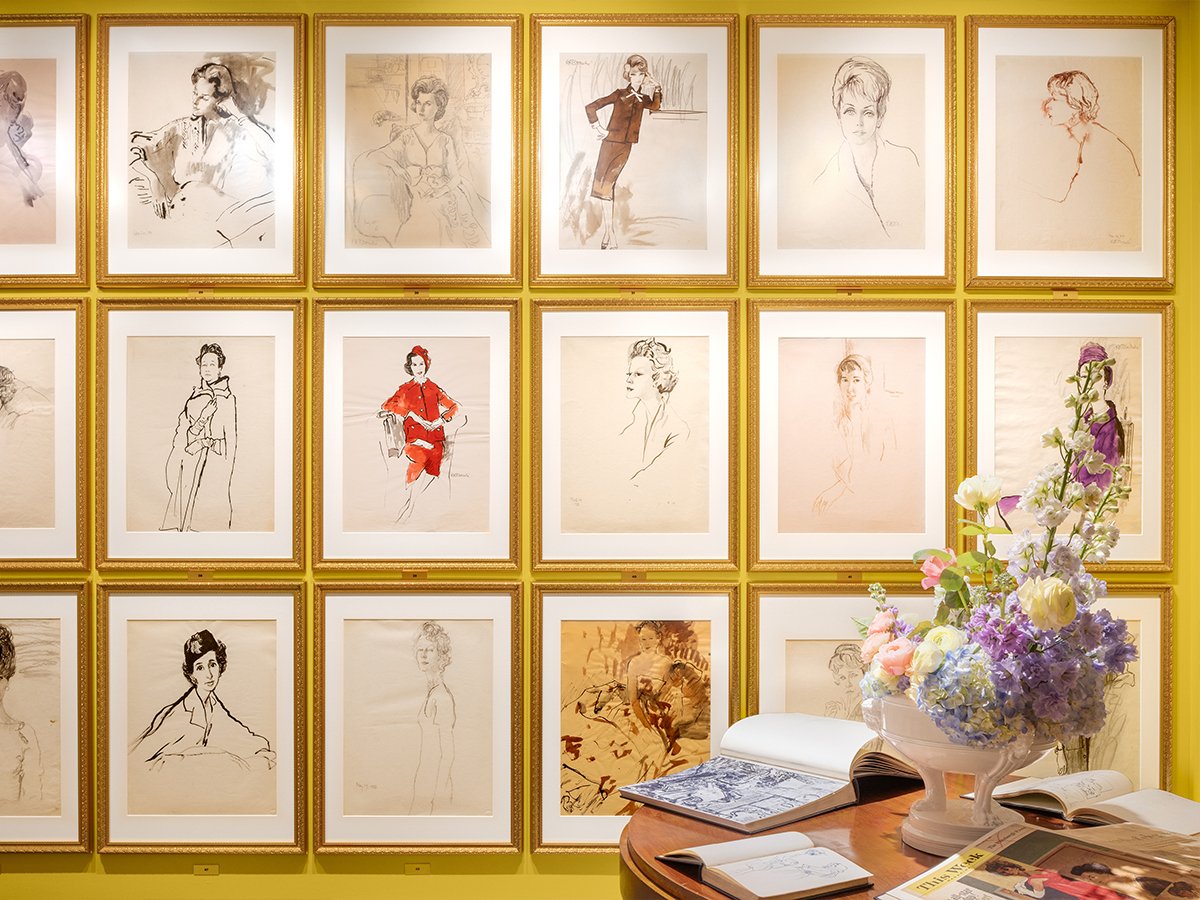 'The Women of René Bouché' Exhibition at Acne Paper Palais Royal | Image: Acne Studios