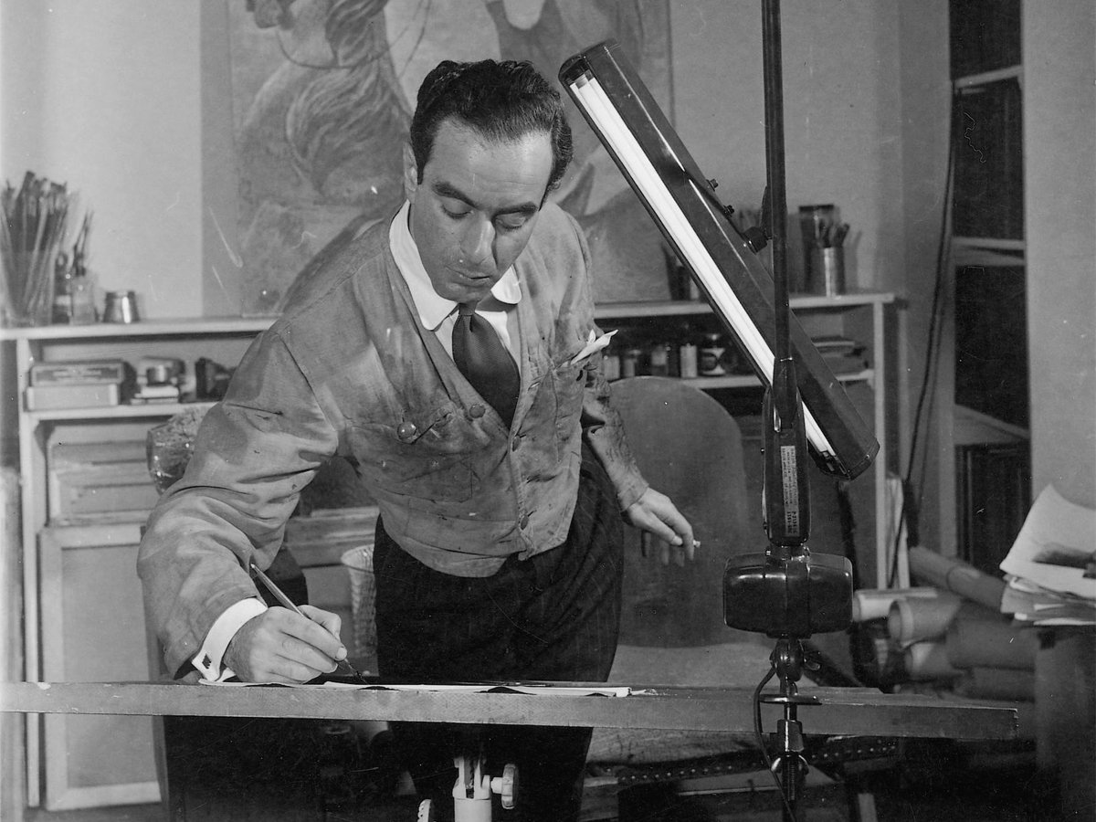 René Bouché in his studio