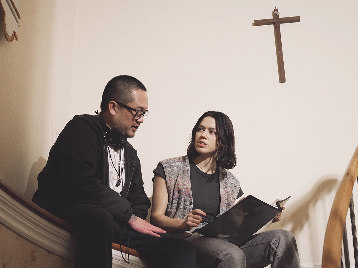 'Undertone' director Ian Tuason with actor Nina Kiri (2026)