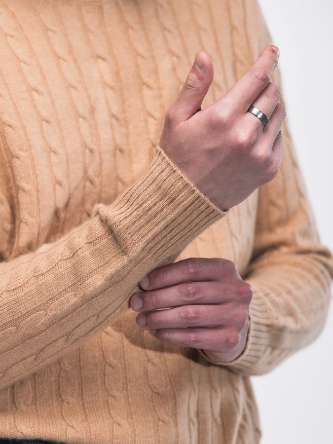 House of Aviar's first product was a hand-finished, 100 per cent Mongolian cashmere crewneck | Image: Supplied
